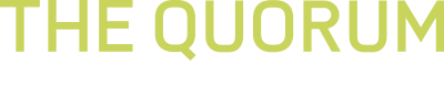 the quorum logo white